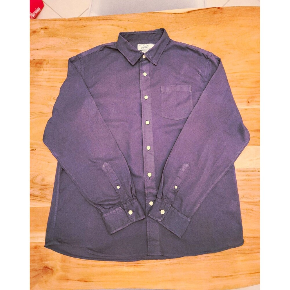 Grayers Mens XL Heritage Slate Gray Cotton Long Sleeve Preppy Button Down Shirt